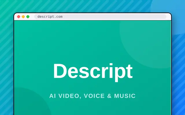 Descript website preview