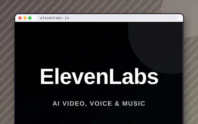 ElevenLabs website preview