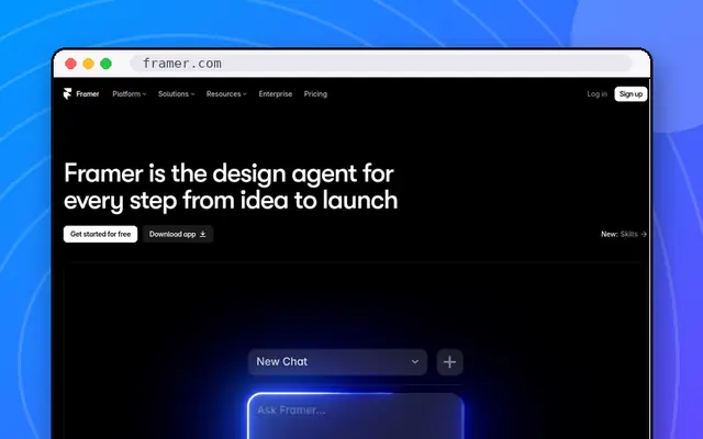 Framer website preview