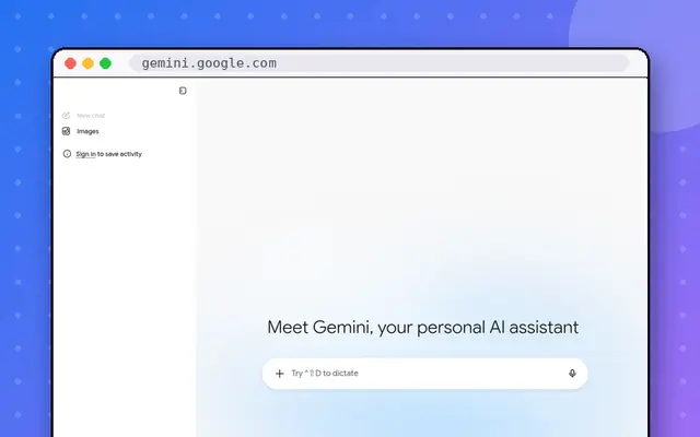Google Gemini website preview