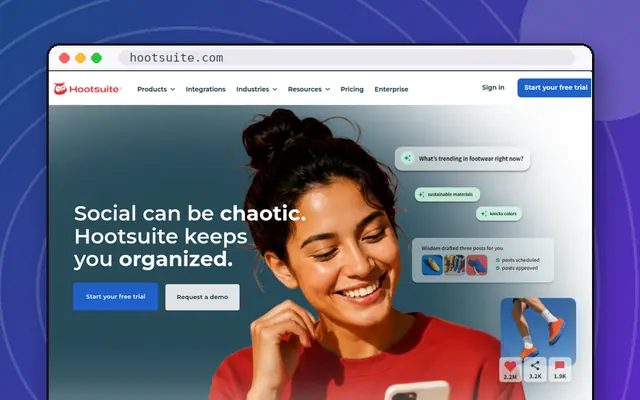 Hootsuite website preview