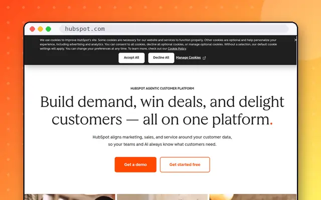 HubSpot website preview