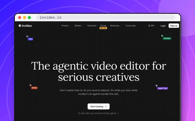 InVideo AI website preview