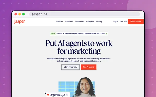 Jasper website preview