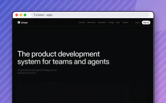 Linear website preview