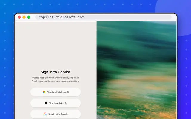 Microsoft Copilot website preview