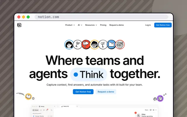 Notion website preview