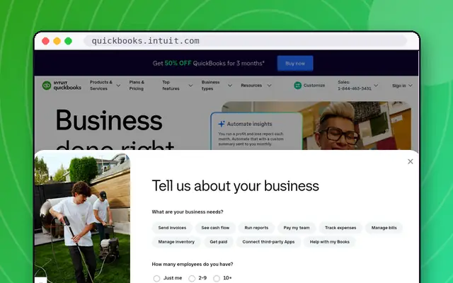 QuickBooks Online website preview