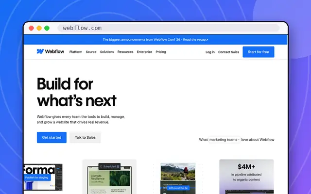 Webflow website preview