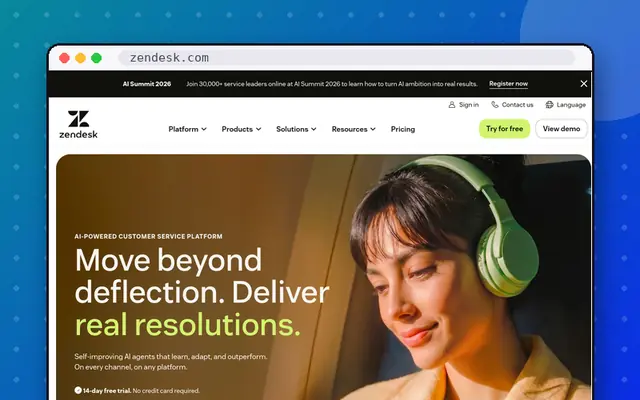 Zendesk website preview