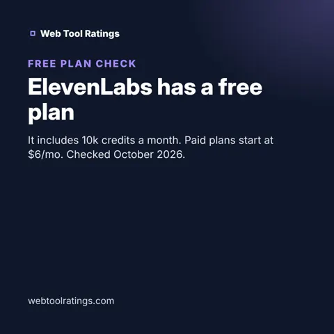 ElevenLabs has a free plan